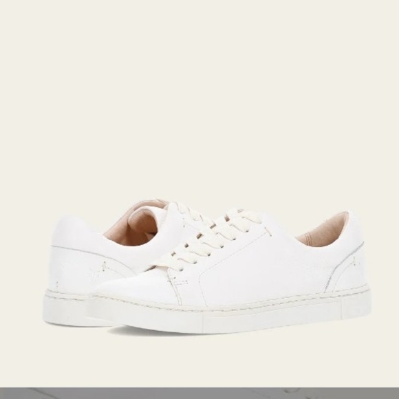Frye Shoes - Frye Ivy Low Lace Classic White Leather Low-Top Sneakers Size 7.5